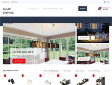 Tablet Screenshot of goldxlighting.com